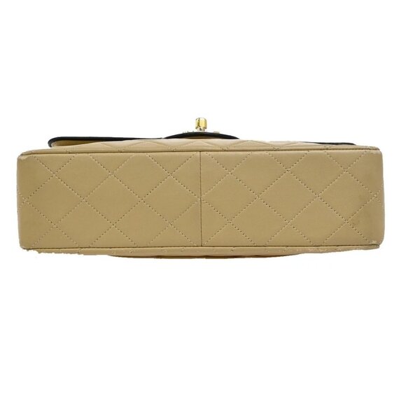 CHANEL CC Logo Matelasse Chain Shoulder Bag Leather Beige GHW Vintage - Picture 5 of 16